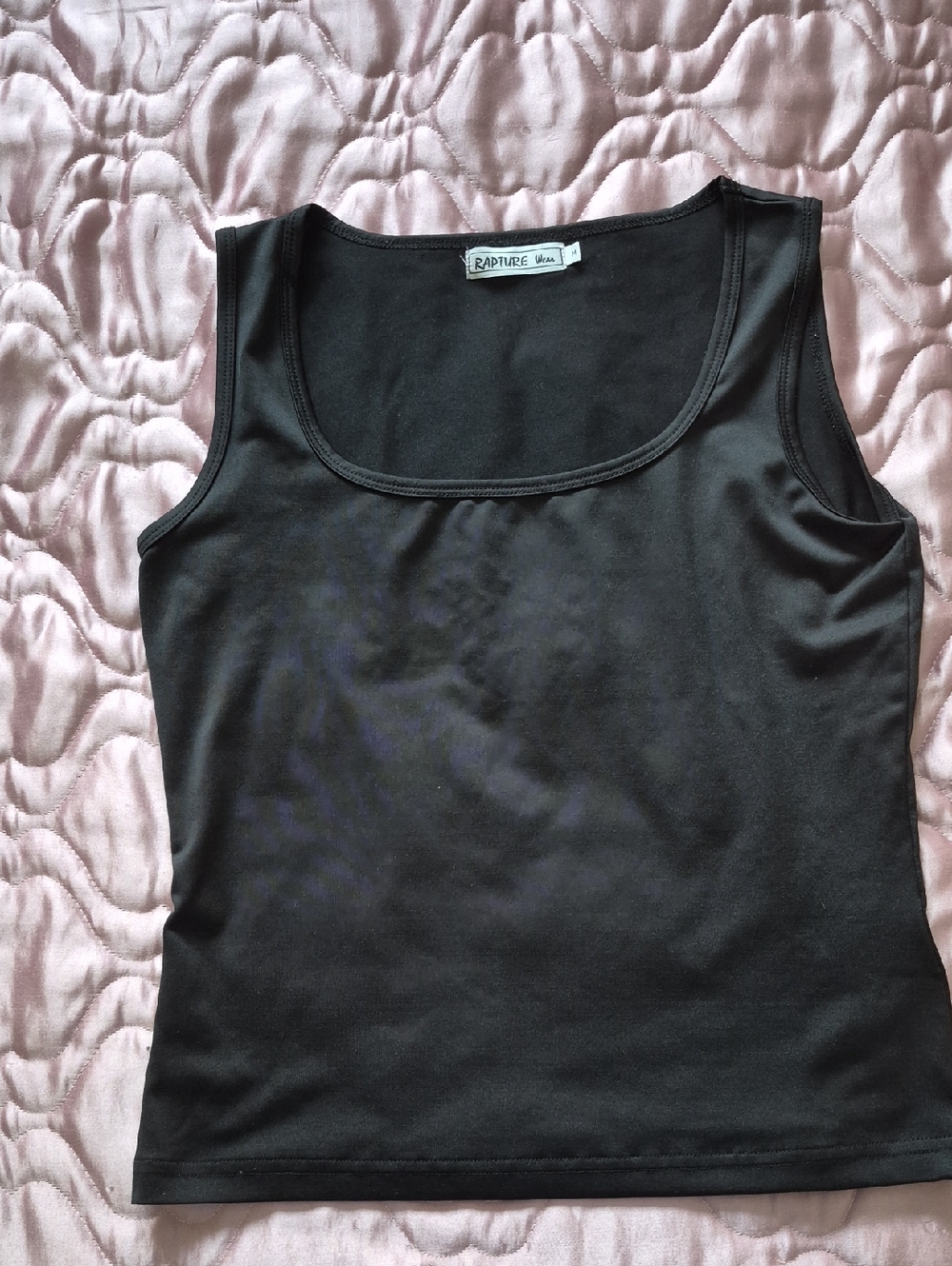 Black Scoop Neck Tank Top - Women's Basic Layering Tee